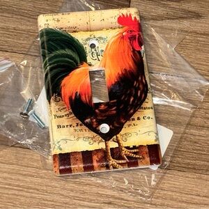 NWT Rooster Single Toggle Light Switch Cover